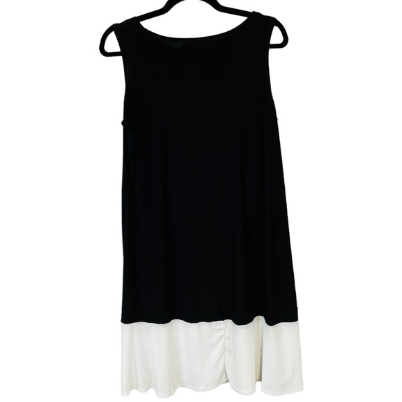 Annalee + Hope Sleeveless Two-Tone Mini Tank Dress Black White Size Medium - Picture 3 of 9